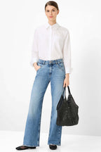 Maine Wide Leg Lean in Used Regular Blue