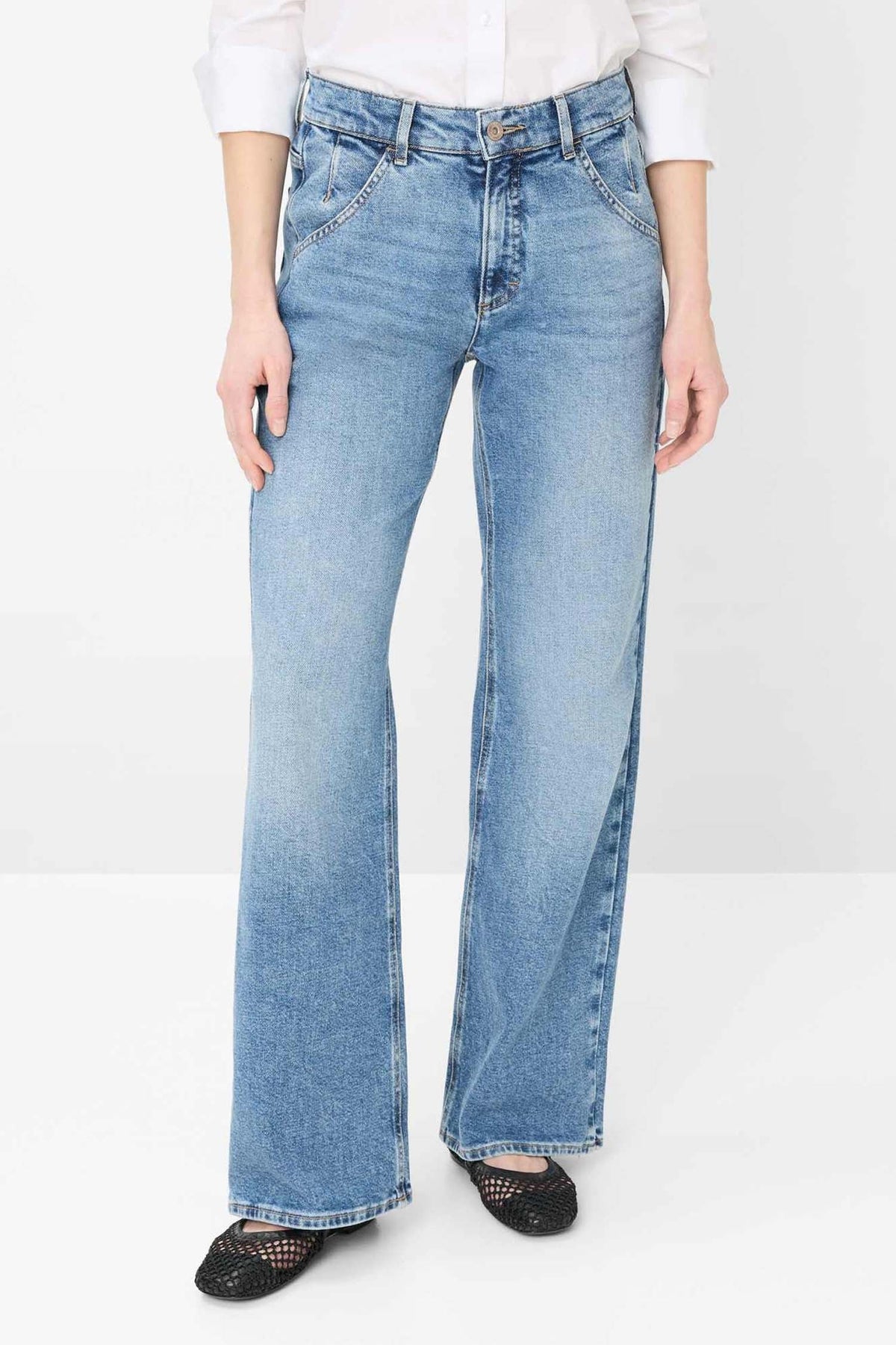 Maine Wide Leg Lean in Used Regular Blue