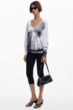 Manhattan Shoulder Bag w Stitching in Black