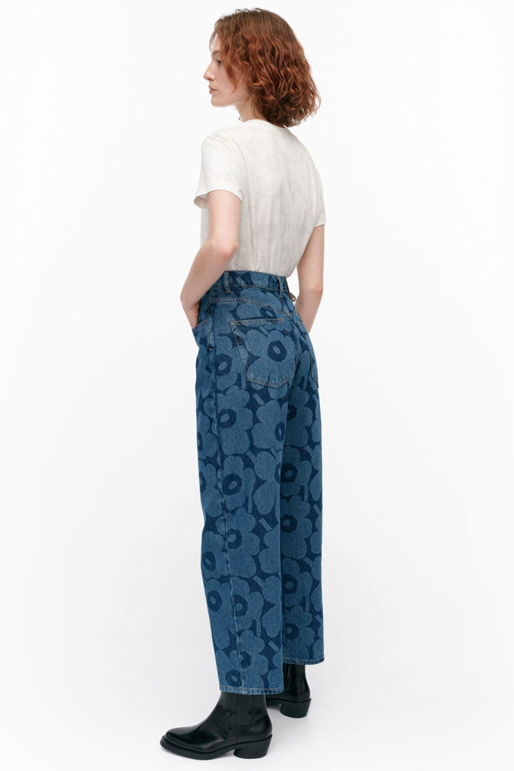 Maridenim Barrel Unikko Cotton Jeans in Mid Indigo