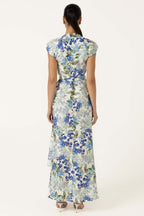 Mariette Wrap Dress in Blue Iris