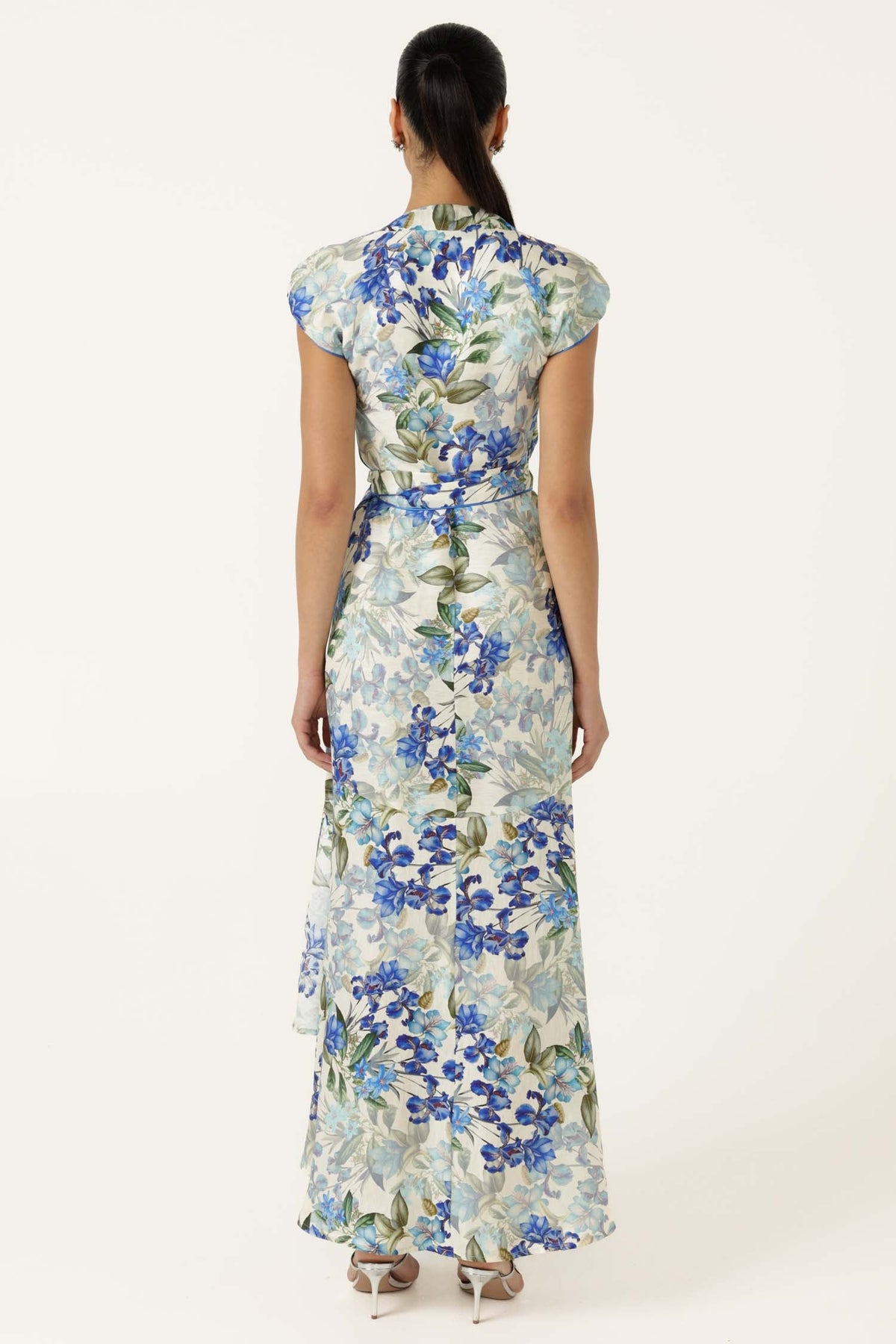 Mariette Wrap Dress in Blue Iris