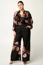 Maris Sheer Blouse in Sunset Orchid