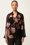 Maris Sheer Blouse in Sunset Orchid