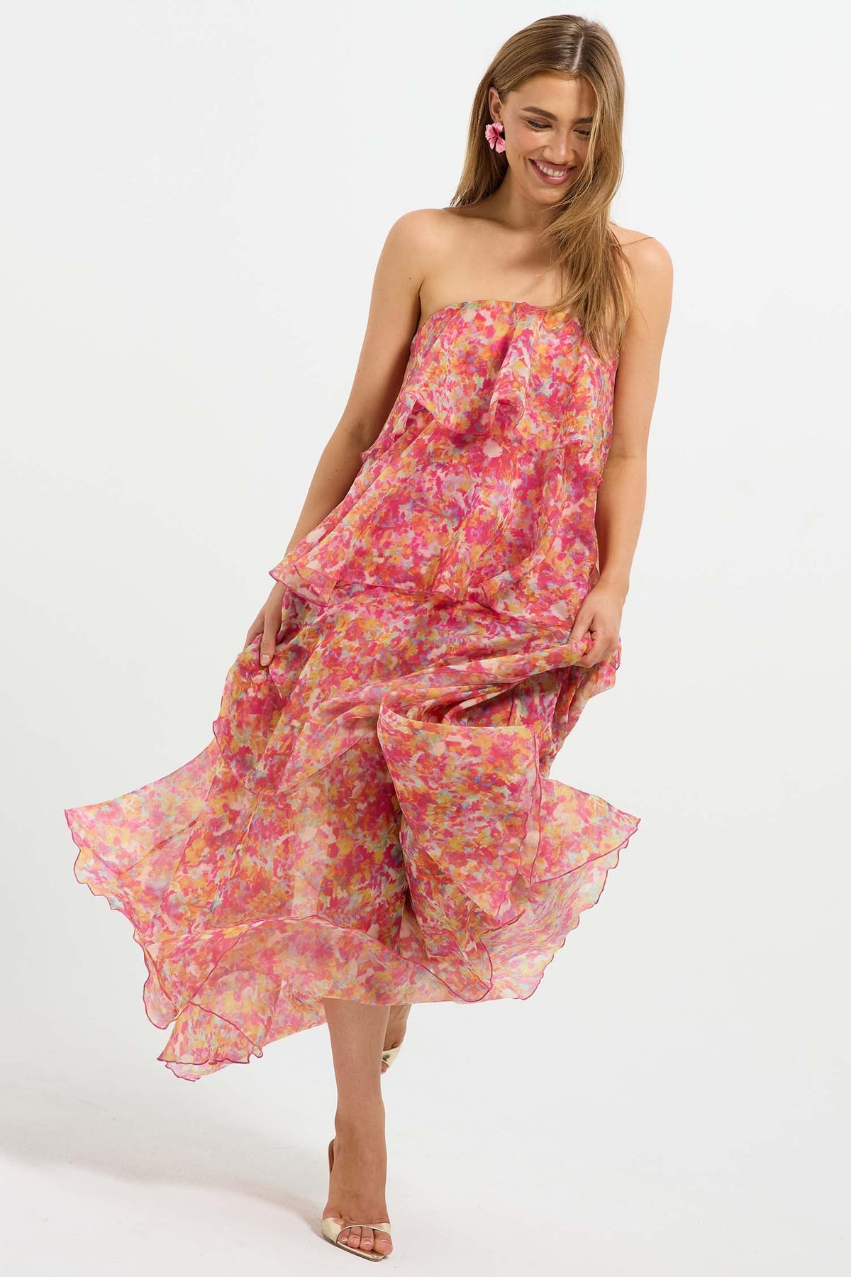 Marli Tiered Maxi Dress in Spectrum