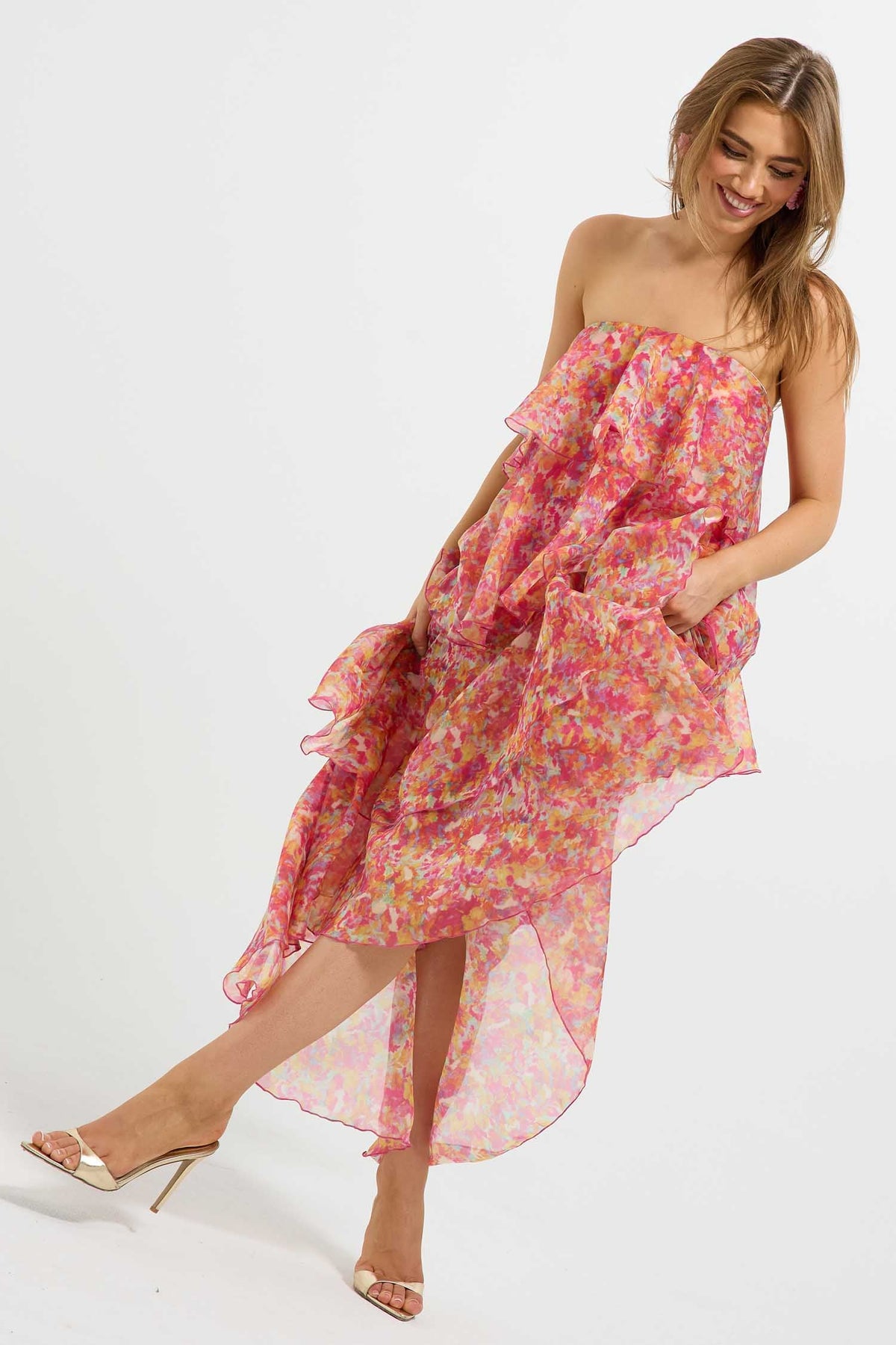 Marli Tiered Maxi Dress in Spectrum