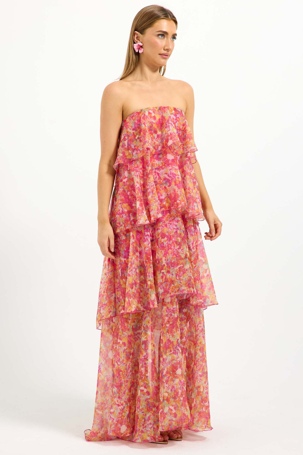 Marli Tiered Maxi Dress in Spectrum