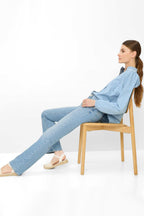 Mary Regular Boot Jean in Used Sky Blue