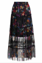 Mazzy Tiered Skirt in Kahlani