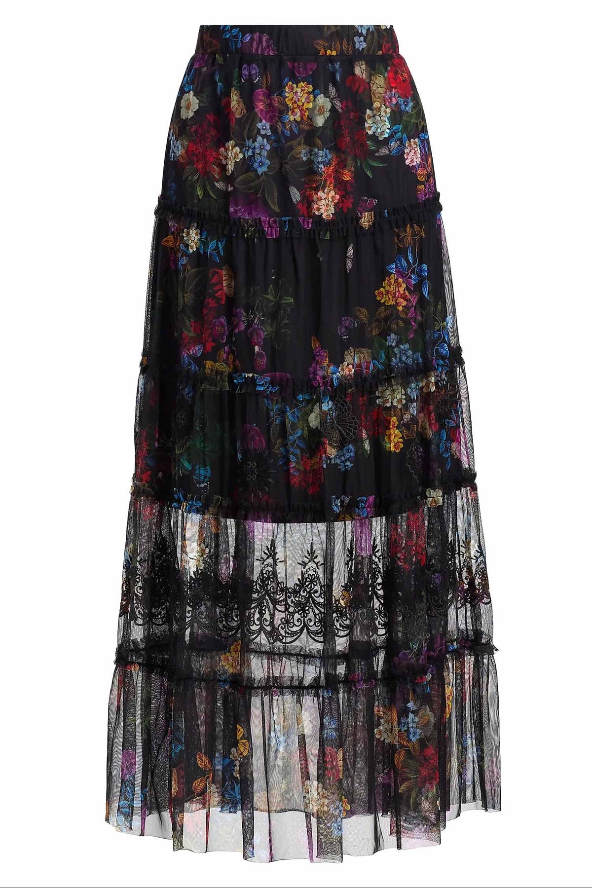 Mazzy Tiered Skirt in Kahlani