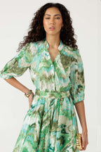Meganisi Blouse in Green Turquoise