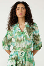 Meganisi Blouse in Green Turquoise