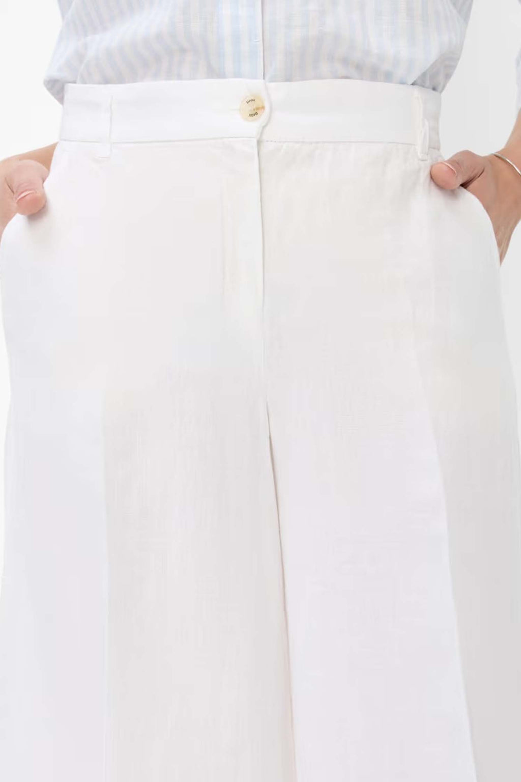 Melli S Wide Chino Pants in White