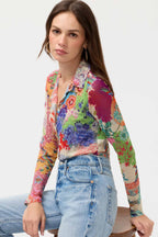 Mesh Button Front Shirt in McDreamer