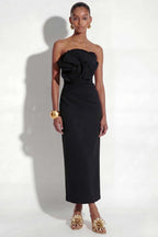 Miles Strapless Maxi Dress in Black