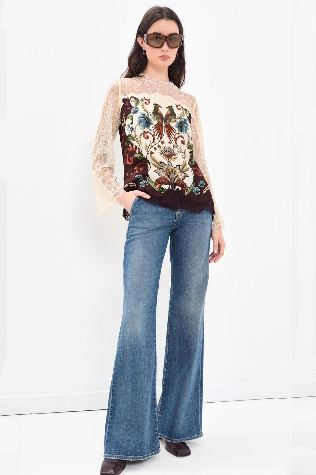 Millena Winter White Long Sleeve Blouse