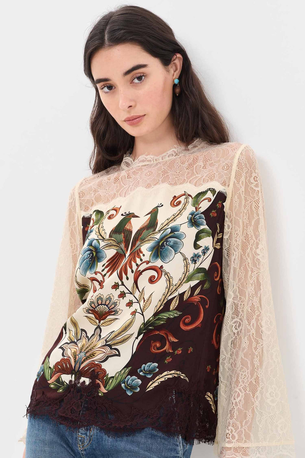 Millena Winter White Long Sleeve Blouse