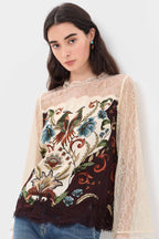 Millena Winter White Long Sleeve Blouse