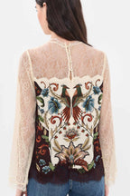 Millena Winter White Long Sleeve Blouse