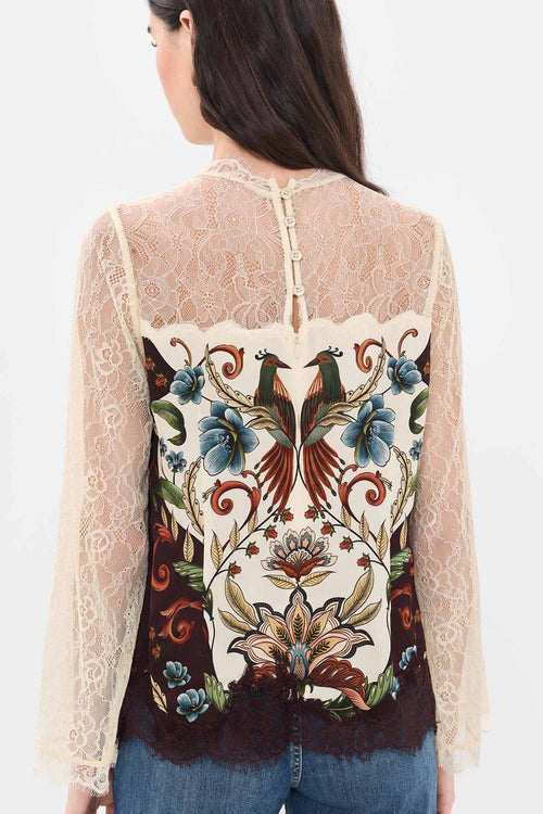 Millena Winter White Long Sleeve Blouse