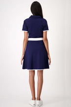Mini Polo Dress w Contrast Stripe