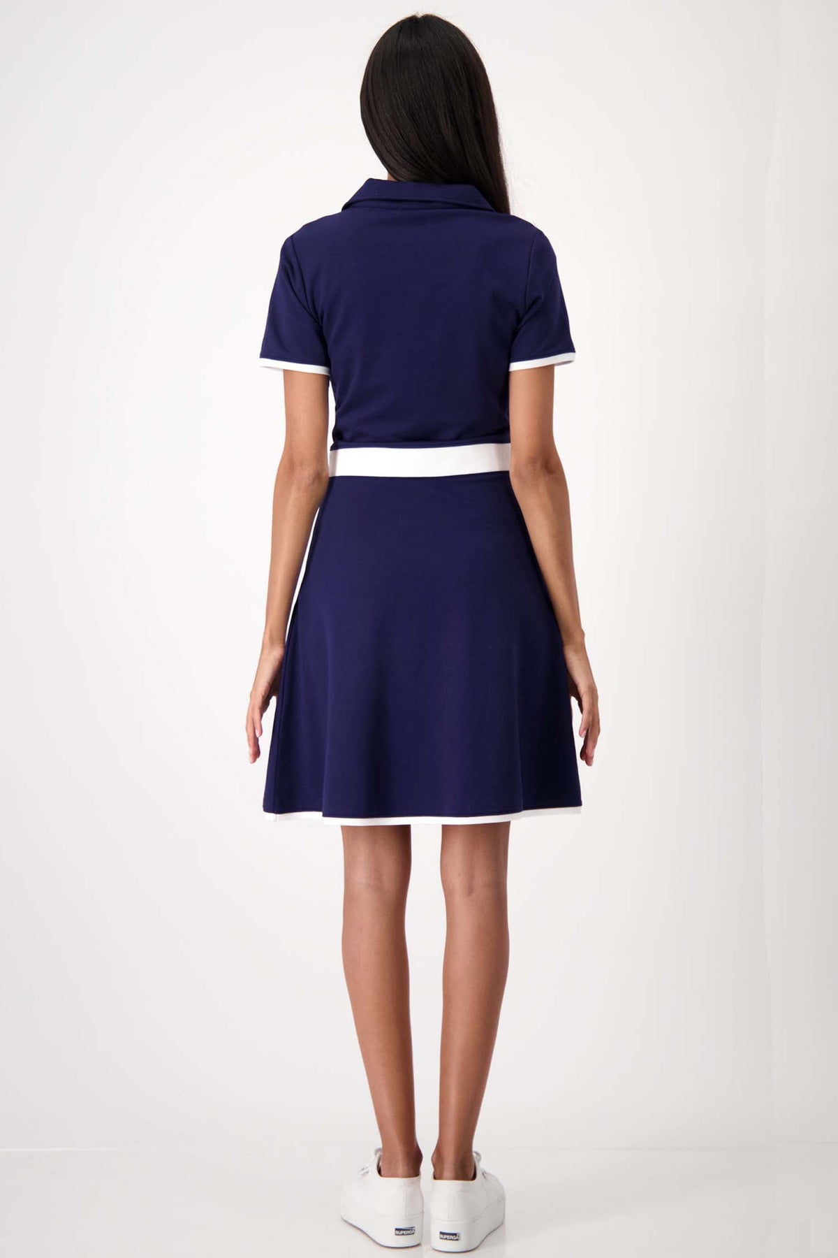 Mini Polo Dress w Contrast Stripe