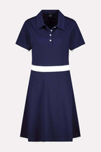Mini Polo Dress w Contrast Stripe