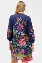 Miraze Shift Field Dress in Blue Night