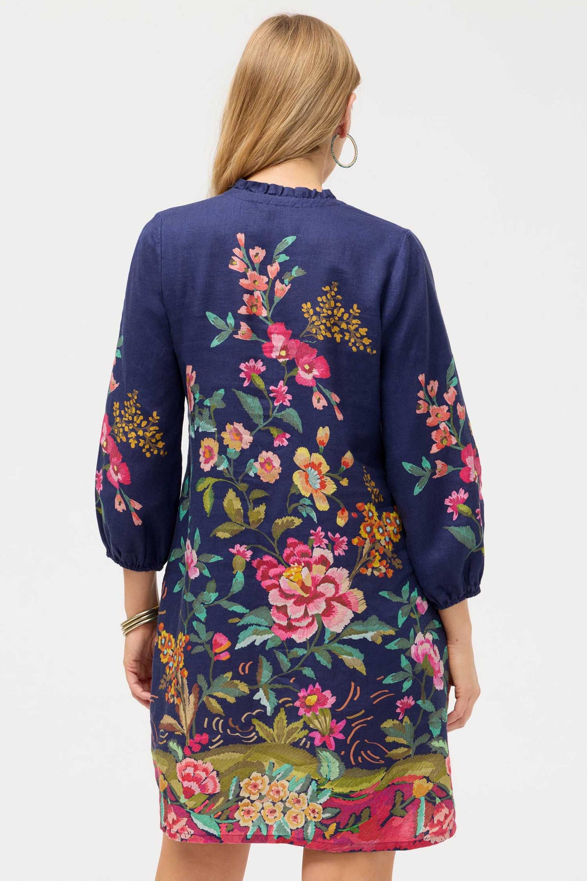 Miraze Shift Field Dress in Blue Night