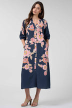 Mirissa Shirt Dress in Indigo Multi