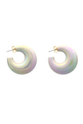Moon Earring in Iridescent Solid