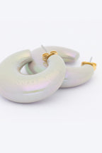 Moon Earring in Iridescent Solid
