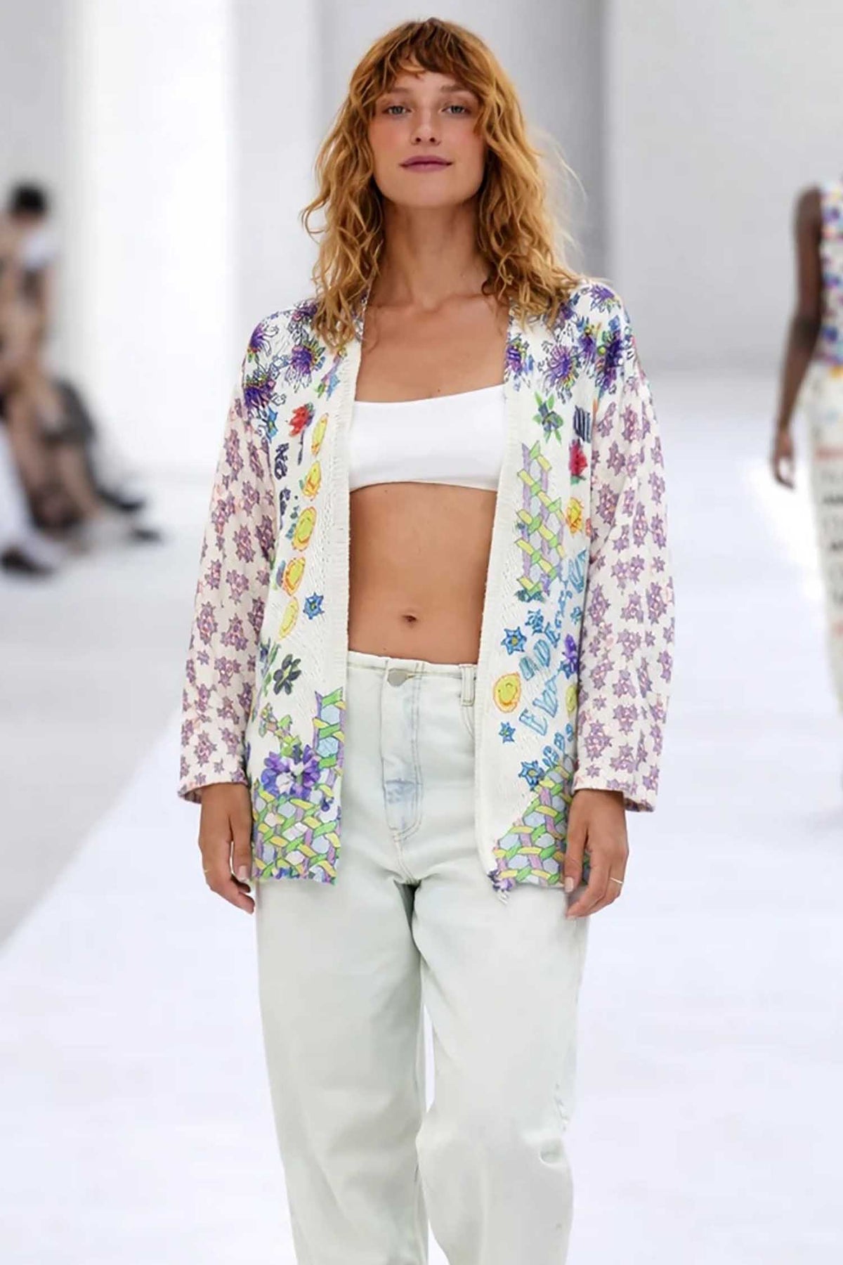 Mykonos Printed Cardigan in Markers
