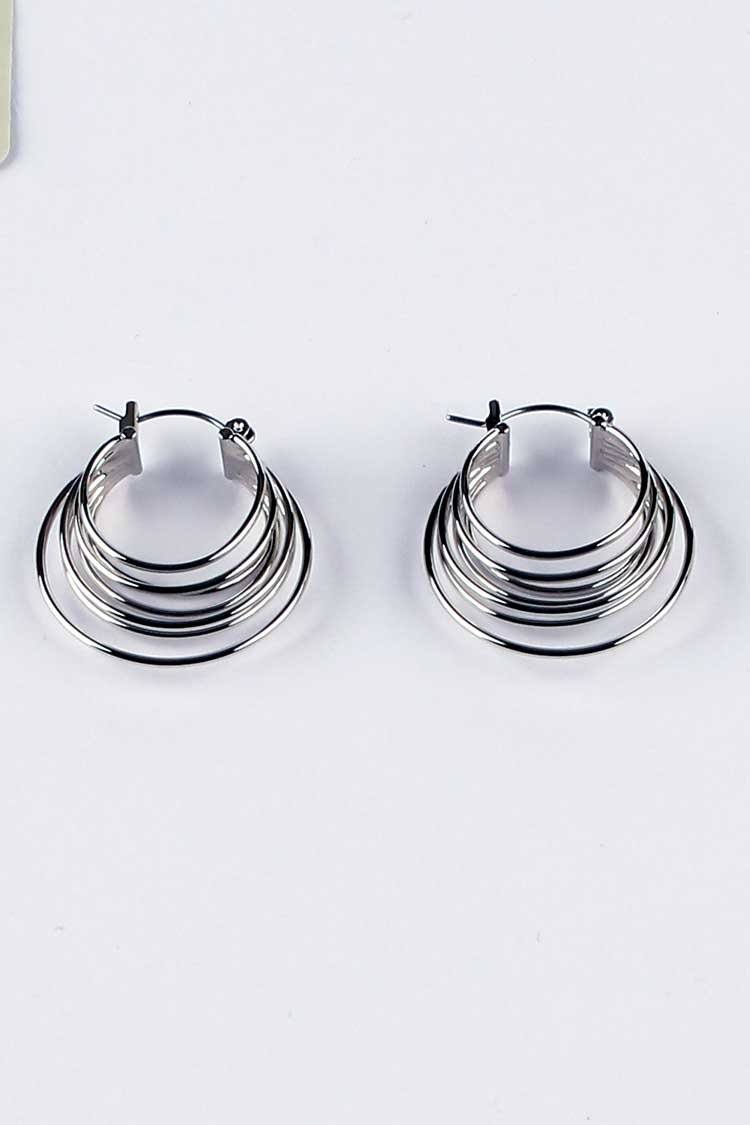Nina Hoop Earring in Silver Accessories Peter Lang 