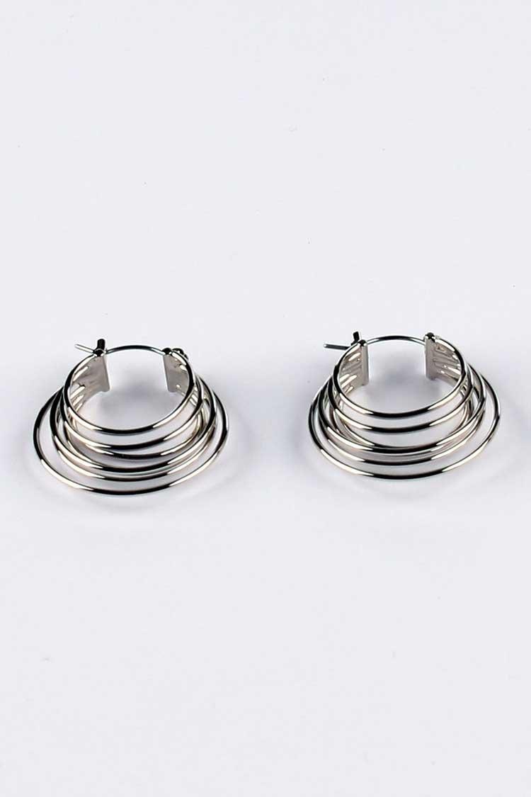 Nina Hoop Earring in Silver Accessories Peter Lang 