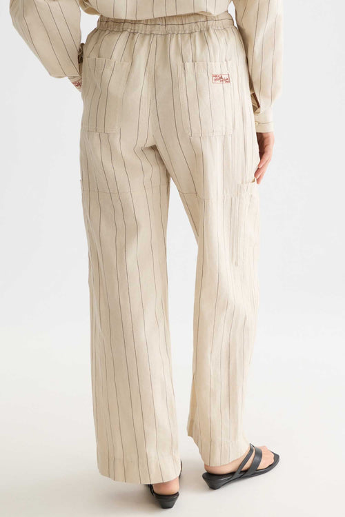 Noa High-Rise Wide Leg 30" Pants in Fog