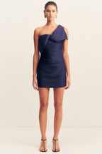 Otis Twist Knot Mini Dress in Midnight | FINAL SALE