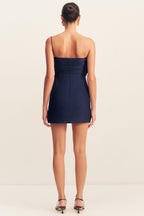 Otis Twist Knot Mini Dress in Midnight | FINAL SALE
