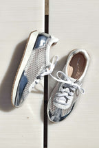Paget Jewelled Sneakers in Silver White