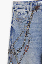 Paint Denim Jeans in Medium Wash