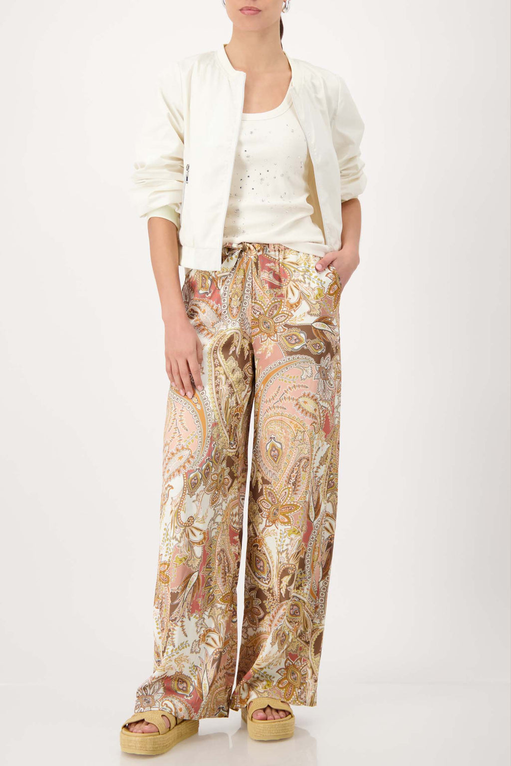 Lea Paisley Pants in Mocca