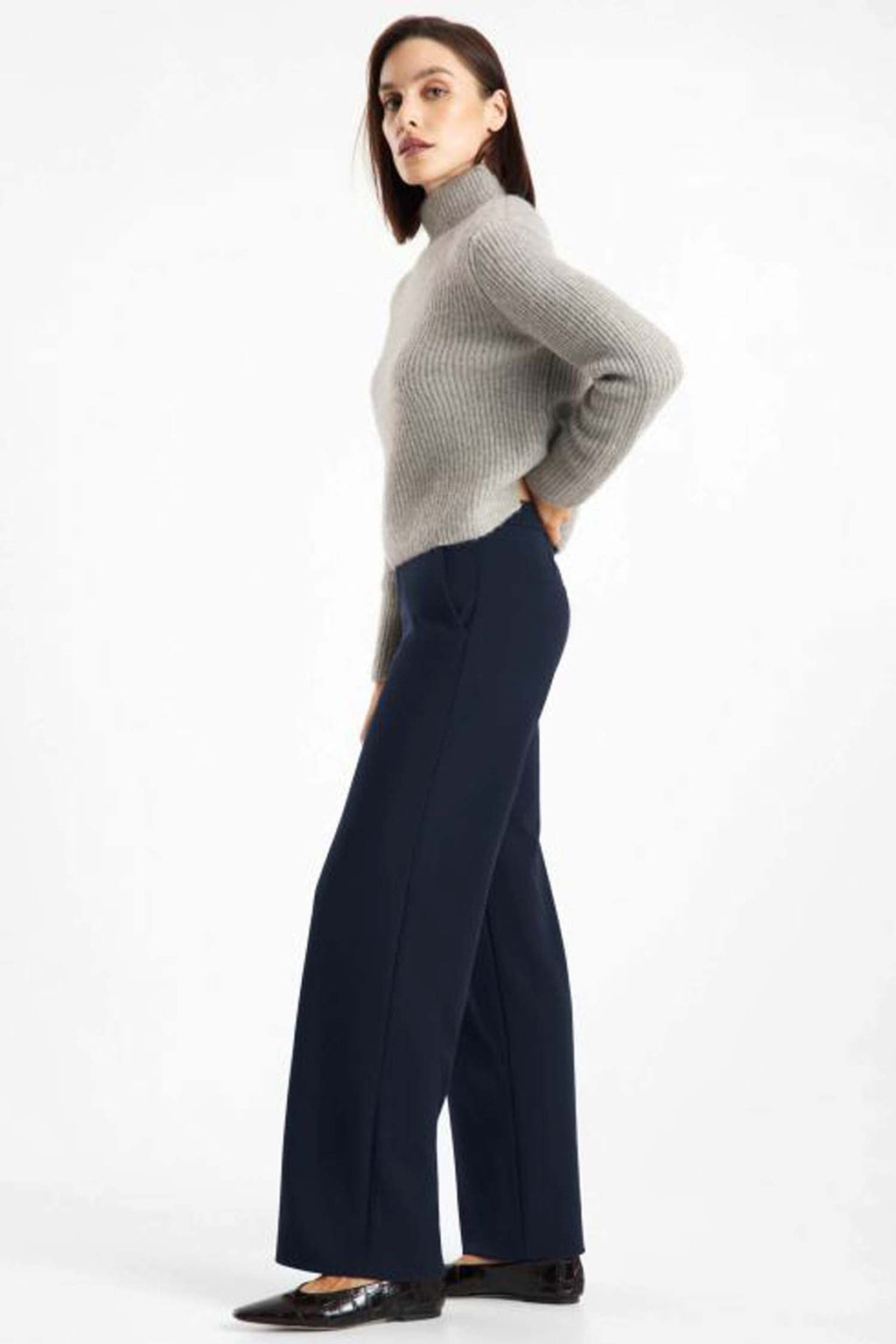 Palina Structure Jersey in Navy Blue