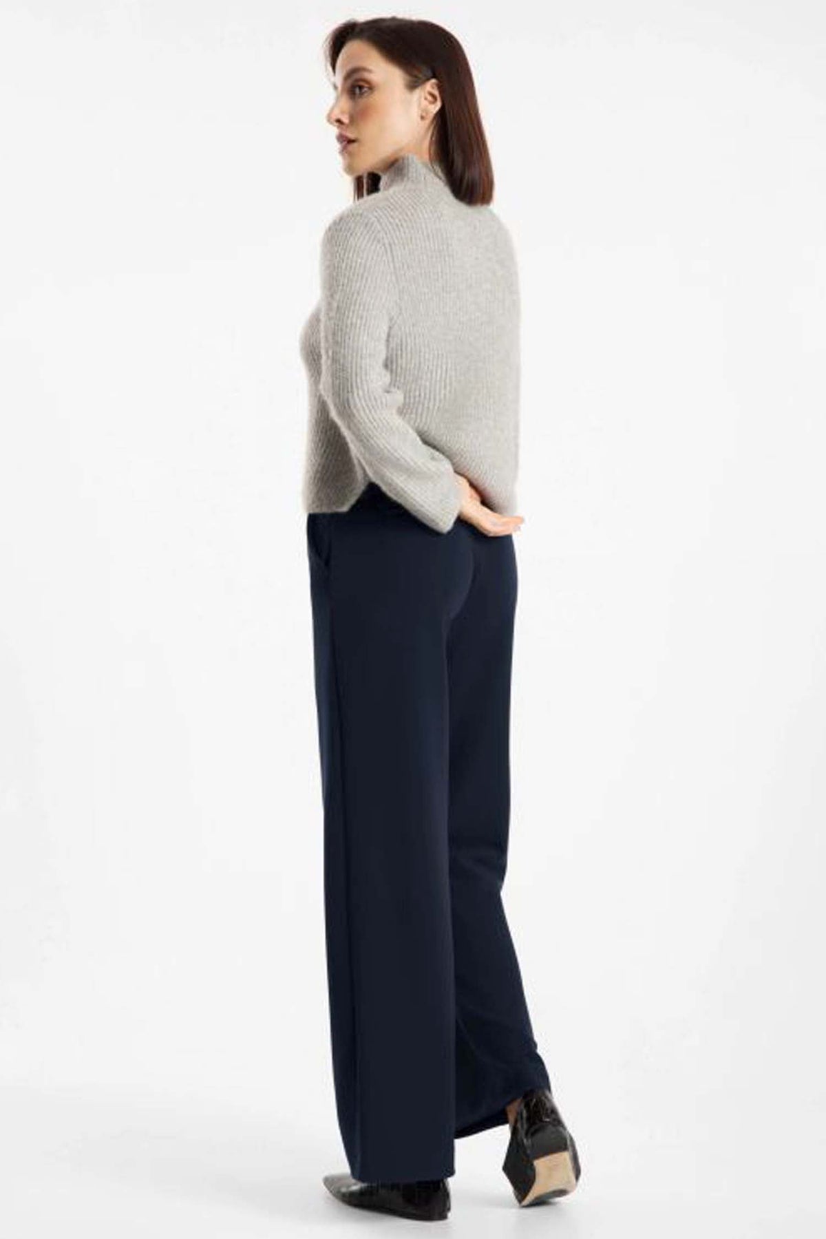 Palina Structure Jersey in Navy Blue