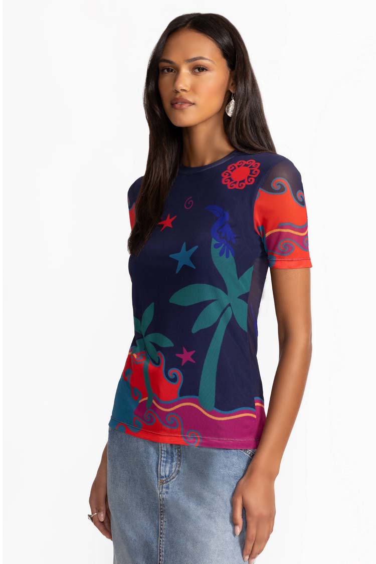 Paloma's Island Eleanor SS Mesh Tee