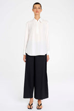 Peak Zip Blouse in White