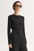 Penny Knit Cardigan in Black