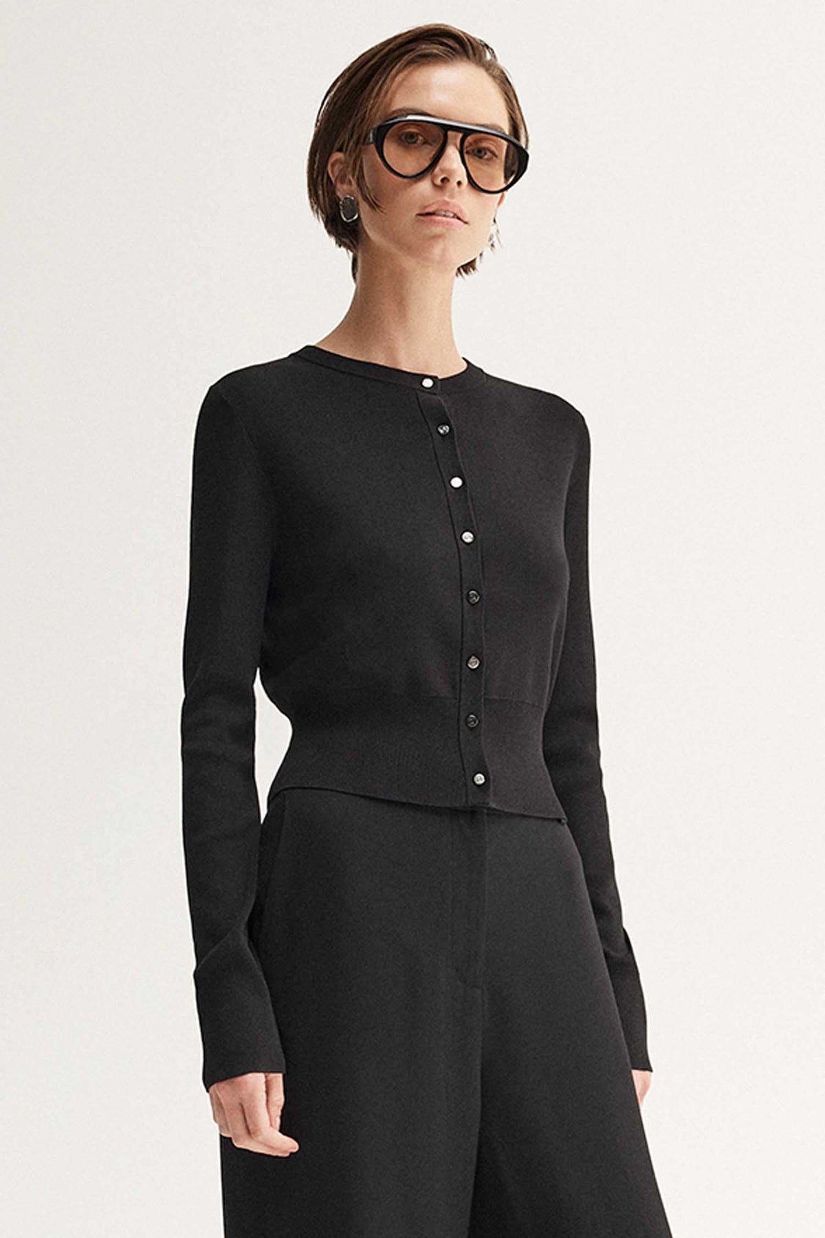 Penny Knit Cardigan in Black
