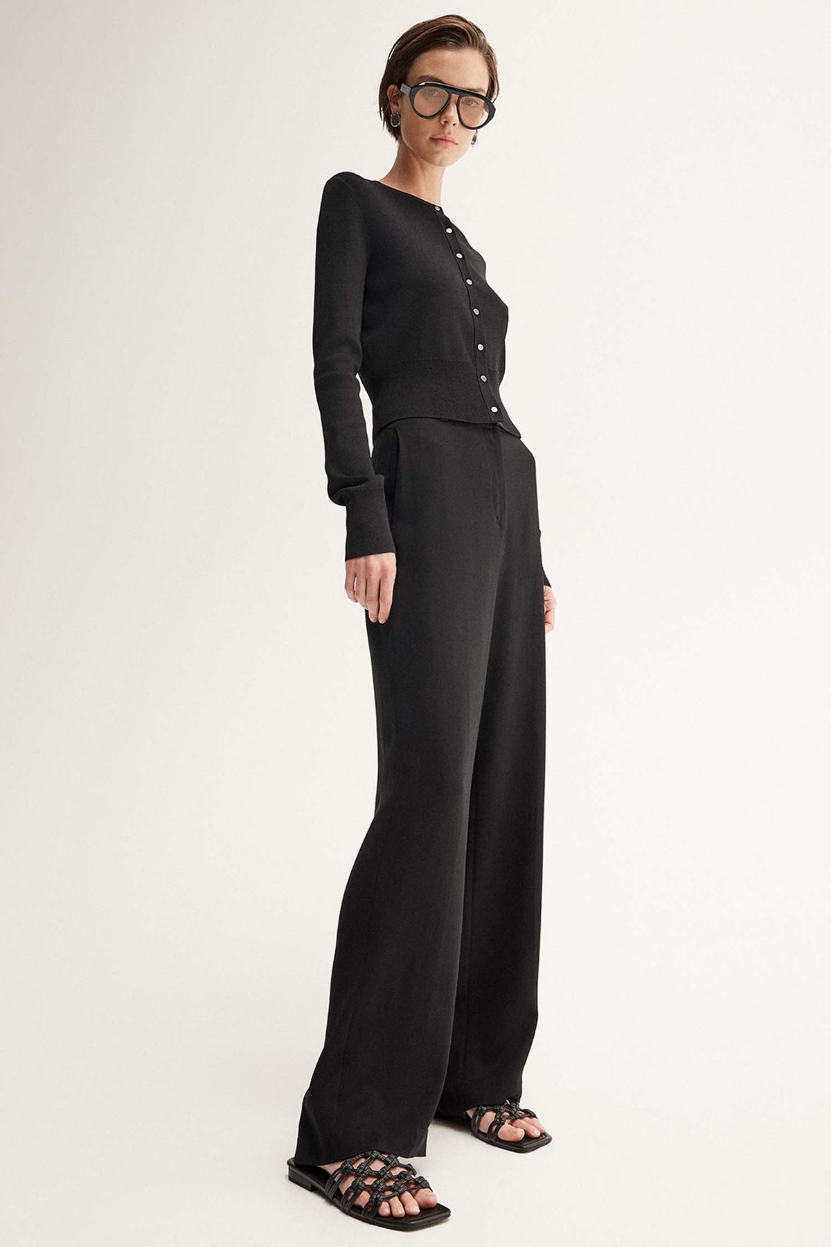 Penny Knit Cardigan in Black