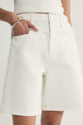 Perkins Denim Short in Ivory
