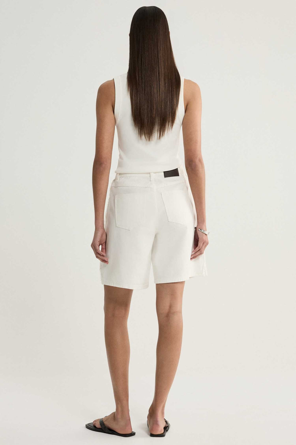 Perkins Denim Short in Ivory